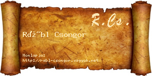 Rábl Csongor névjegykártya